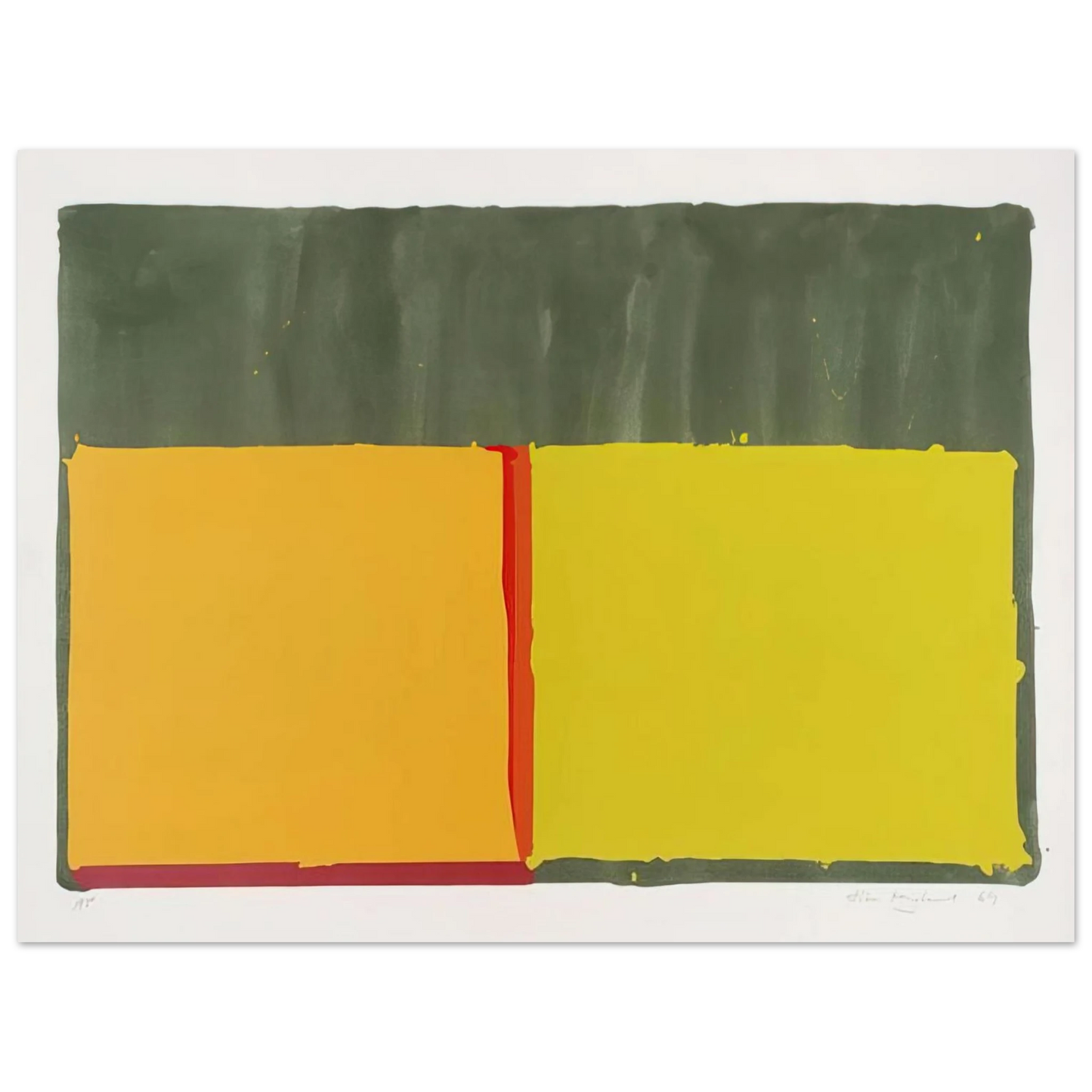 John Hoyland - Yellows - 1969  75x100 cm / 30x40inches Fine Art Poster