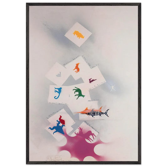 Untitled 2 N2 - Alighiero Boetti 70x100 cm / 28x40 inches Framed Art Print – Black Wooden Frame