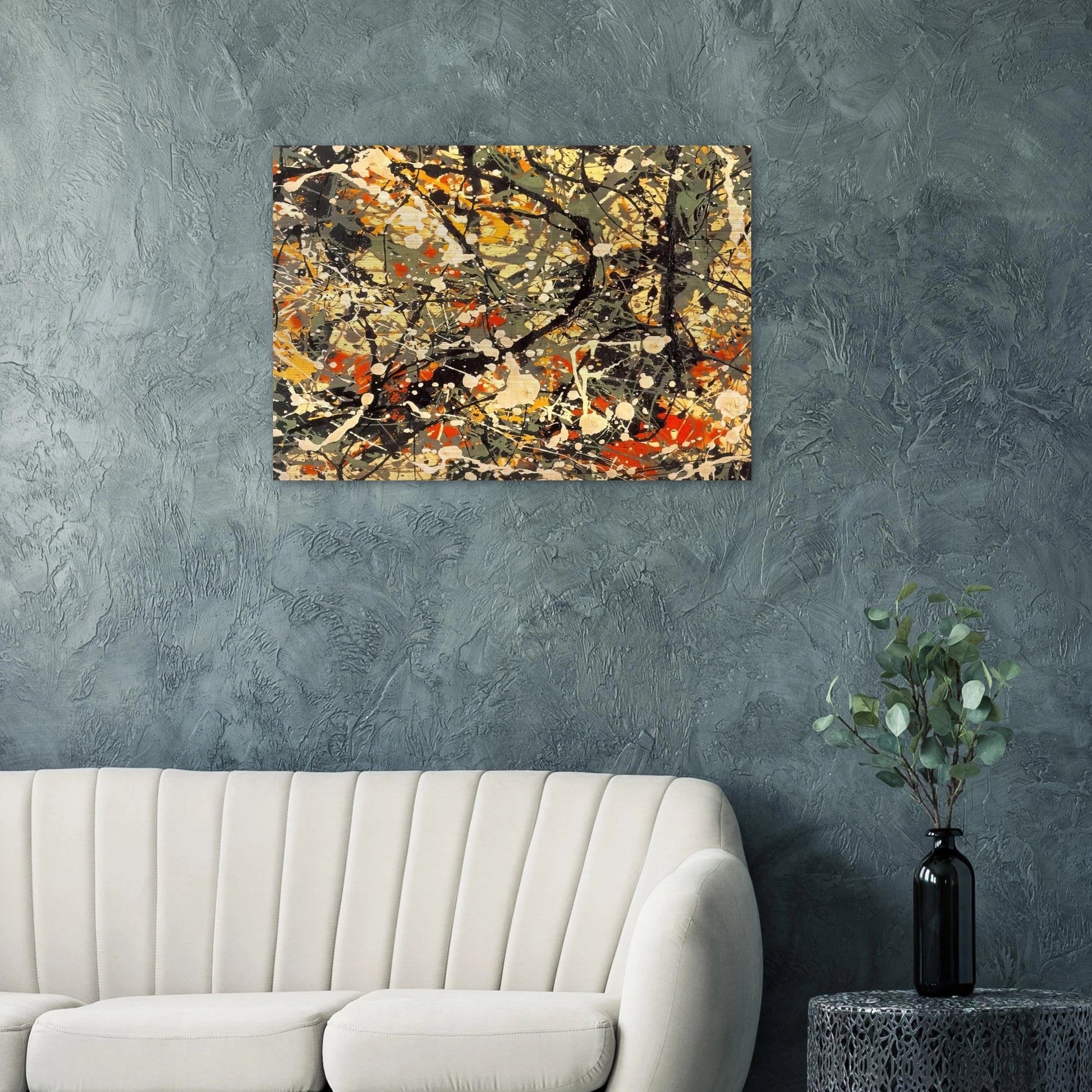 NUMBER 8 DETAIL - Jackson Pollock Brushed Aluminum Print - 70x100 cm / 28x40 inches | Jackson Pollock Aluminum Print | Jackson Pollock Prints