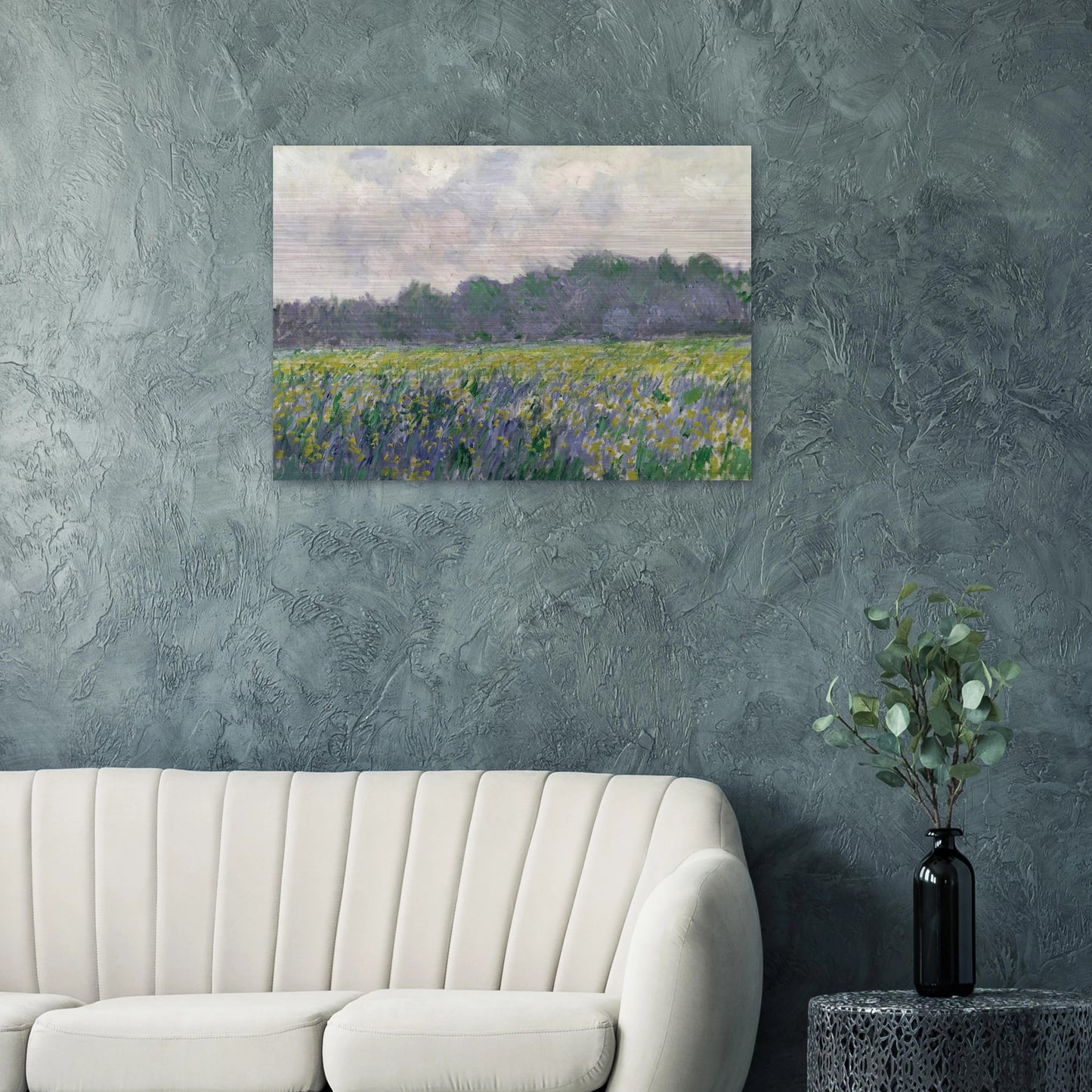 Field of Yellow Irises at Giverny - claude monet Brushed Aluminum Print - 70x100 cm / 28x40 inches | claude monet Aluminum Print | claude monet Prints