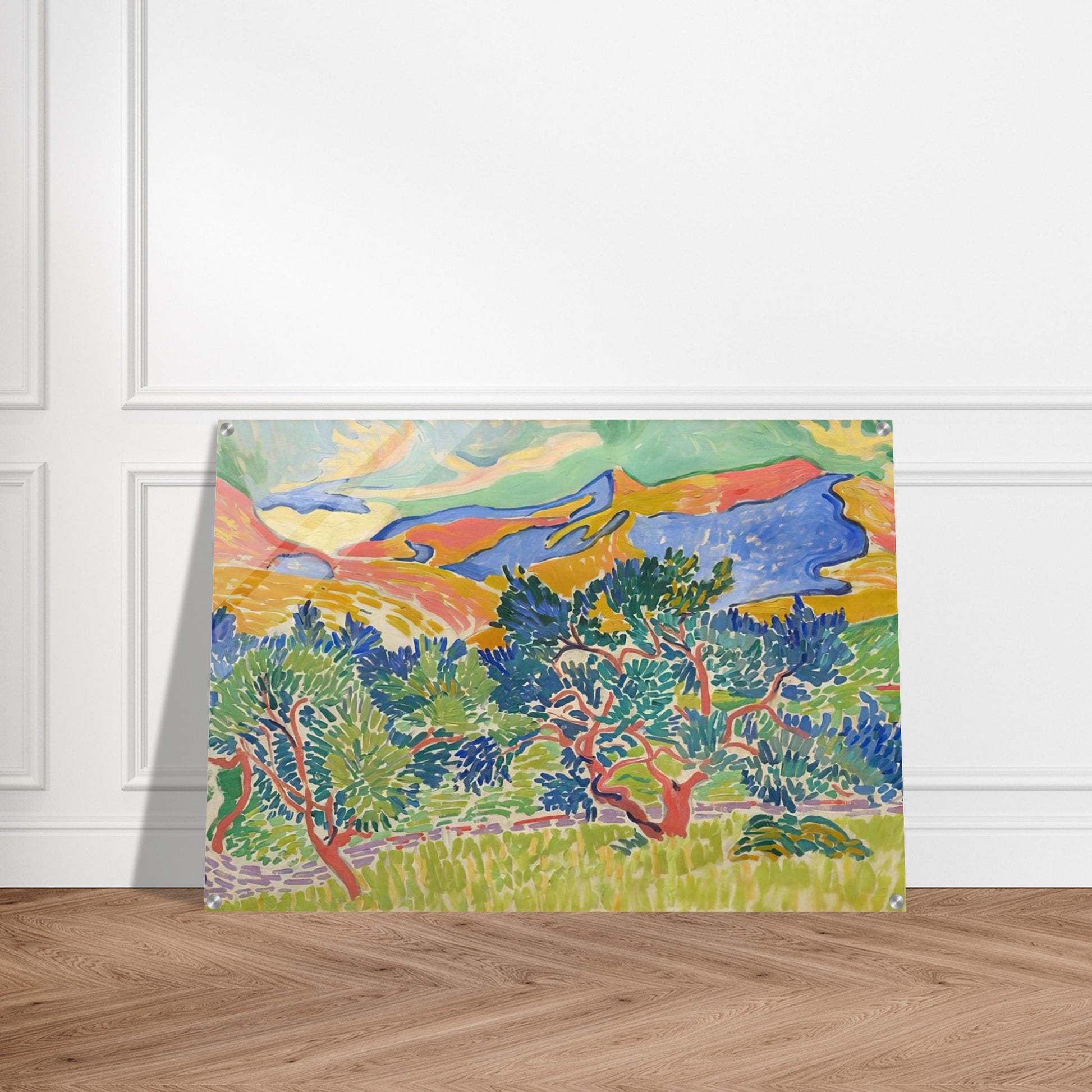 MOUNTAINS AT COLLIOURE 1905 - Andre Derain Acrylic Print - 70x100 cm / 28x40″ inches | Andre Derain Wall Art | Andre Derain Prints