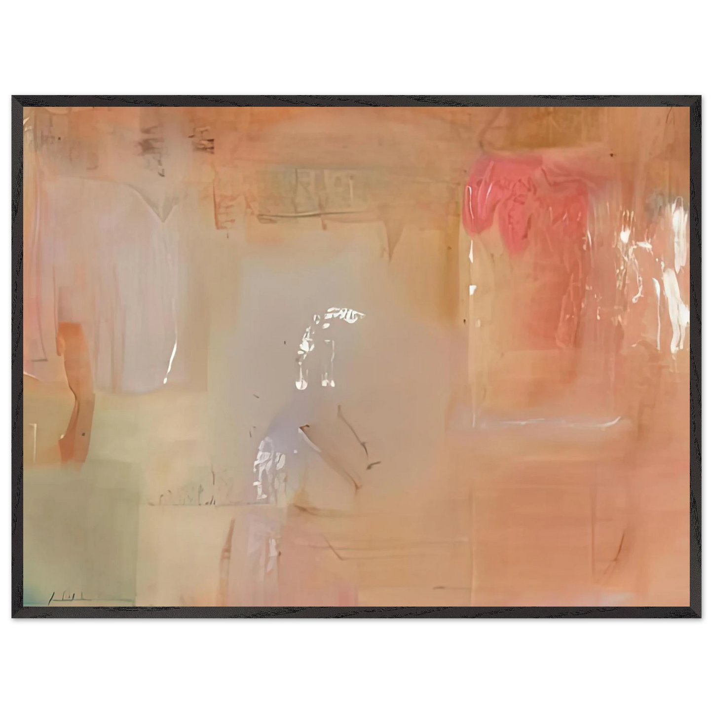 Helen Frankenthaler - Feather, 1979- Wall Art - 60x80 cm / 24x32 inches - Premium Wooden Framed Poster With Fine Art Paper-canvas - Black frame