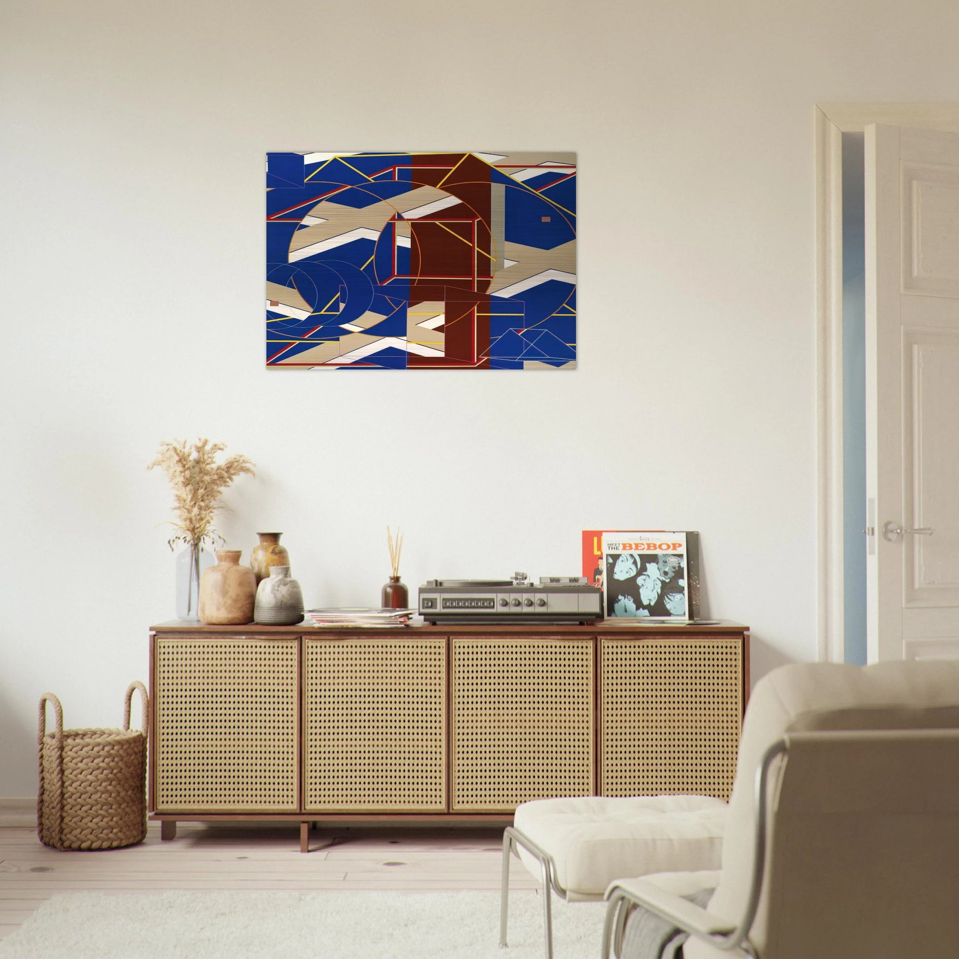C-B-1 - Al Held Brushed Aluminum Print - 70x100 cm / 28x40 inches | Al Held Aluminum Print | Al Held Prints