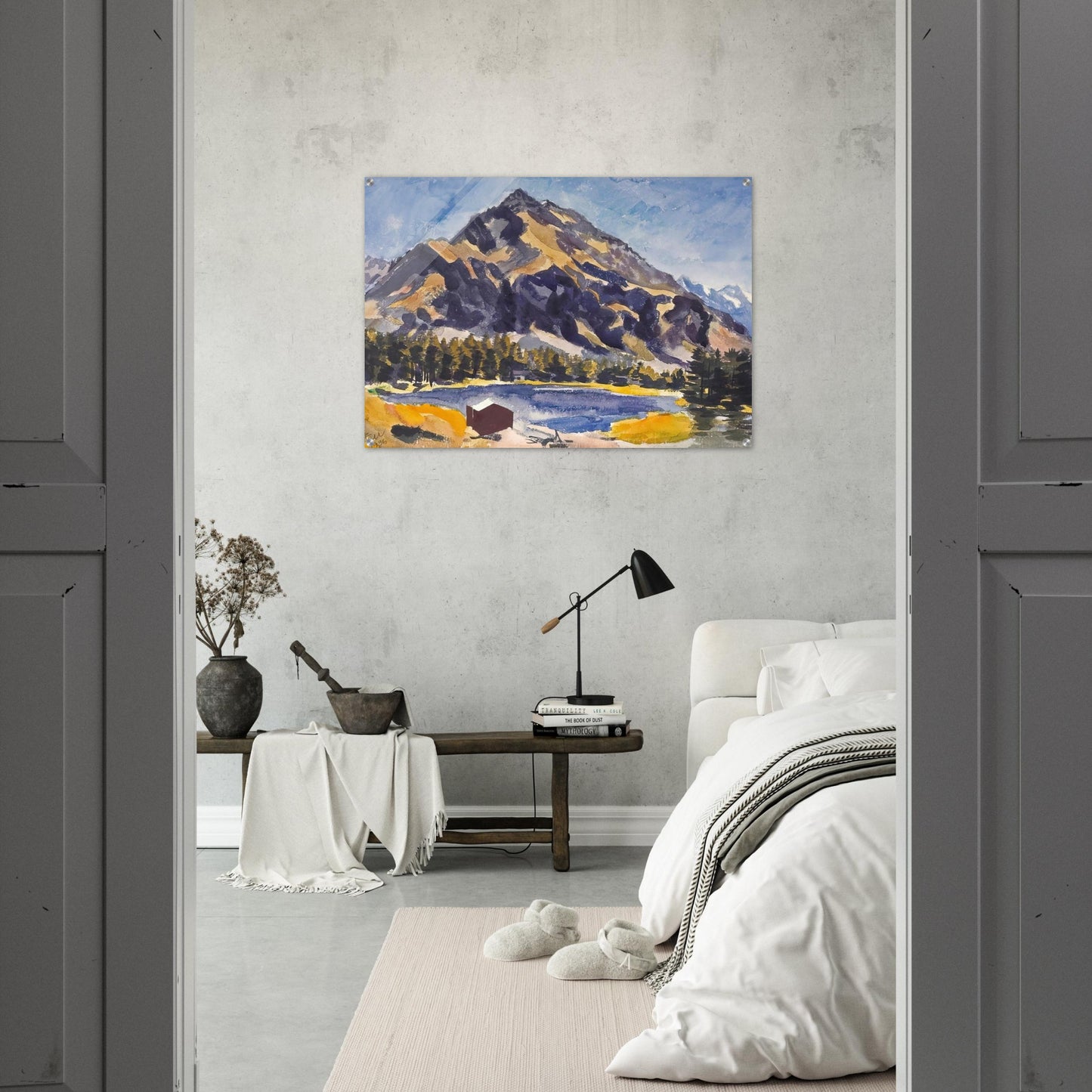 Bergsee A Mountain Lake - 1936 - Johannes Itten Acrylic Print - 70x100 cm / 28x40″ inches | Johannes Itten Wall Art | Johannes Itten Prints