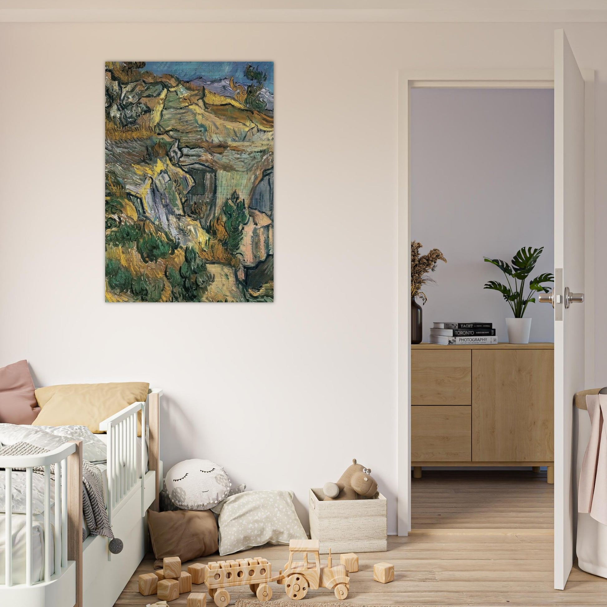 Entrance to a Quarry near Saint Remy - Vincent van Gogh Brushed Aluminum Print - 70x100 cm / 28x40 inches | Vincent van Gogh Aluminum Print | Vincent van Gogh Prints