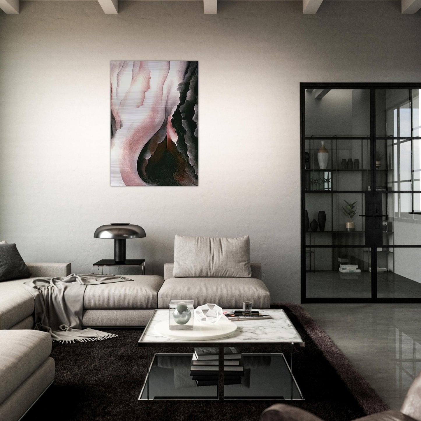 Dark Iris ?2 - Georgia O'Keeffe Brushed Aluminum Print - 70x100 cm / 28x40 inches | Georgia O'Keeffe Aluminum Print | Georgia O'Keeffe Prints