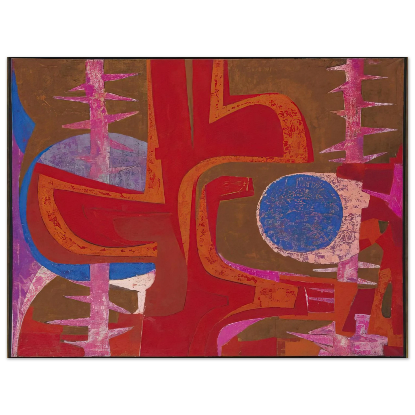 Pedro Coronel - Sobre la tumba de Justino  75x100 cm / 30x40inches Fine Art Poster
