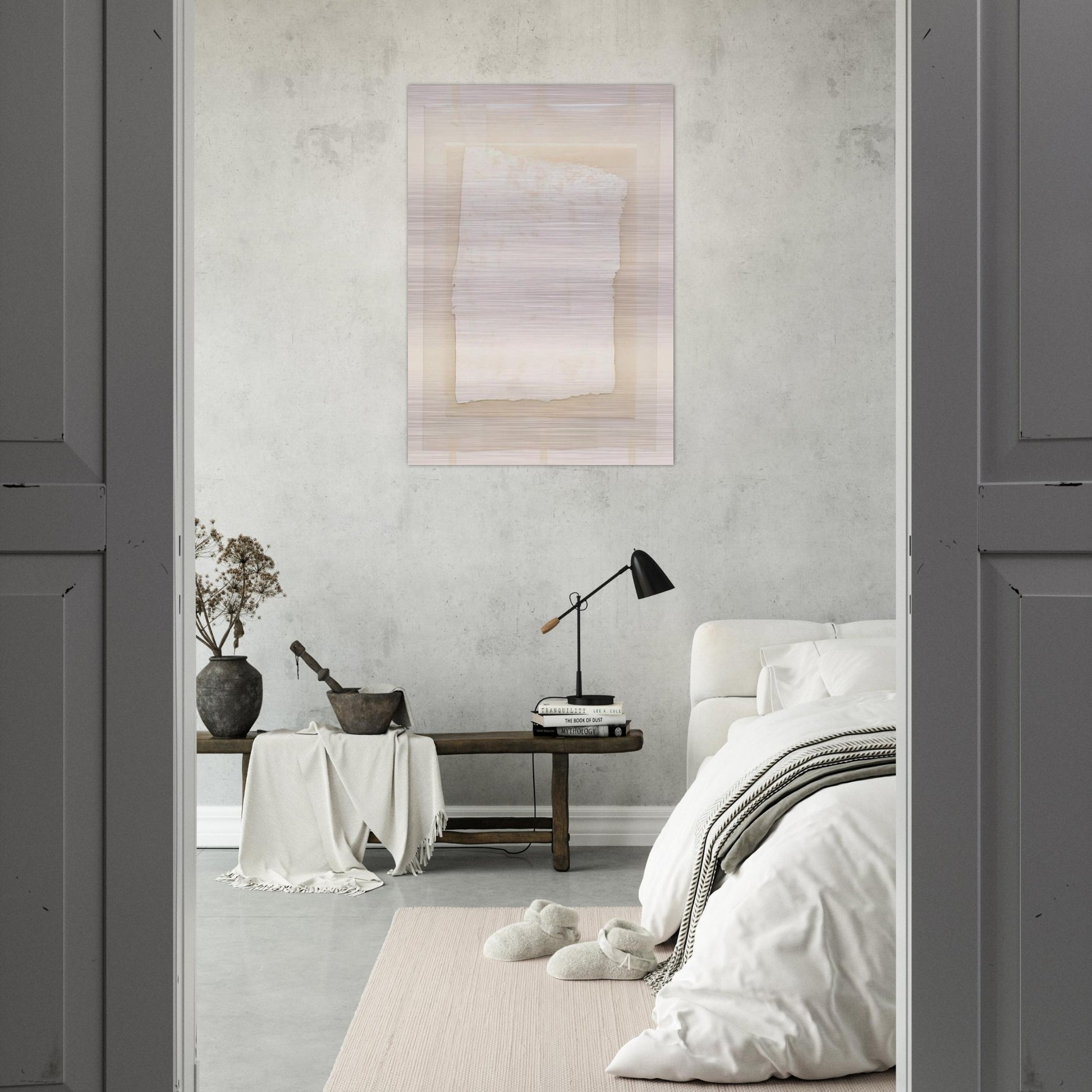 Surface Veil - Robert Ryman Brushed Aluminum Print - 70x100 cm / 28x40 inches | Robert Ryman Aluminum Print | Robert Ryman Prints