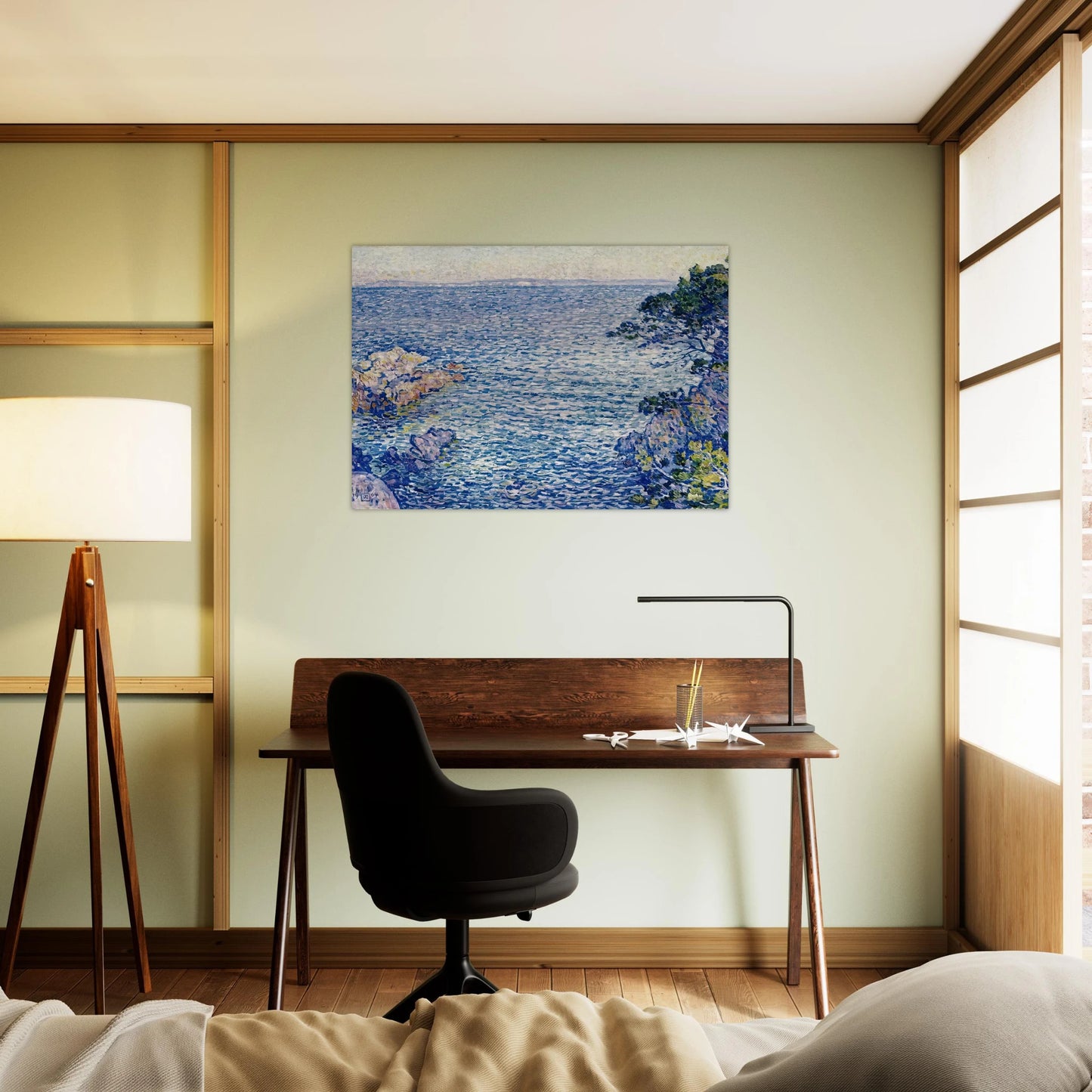 THE POINT OF ROSSIGNOL 1904 - Theo van Rysselberghe Brushed Aluminum Print - 70x100 cm / 28x40 inches | Theo van Rysselberghe Aluminum Print | Theo van Rysselberghe Prints