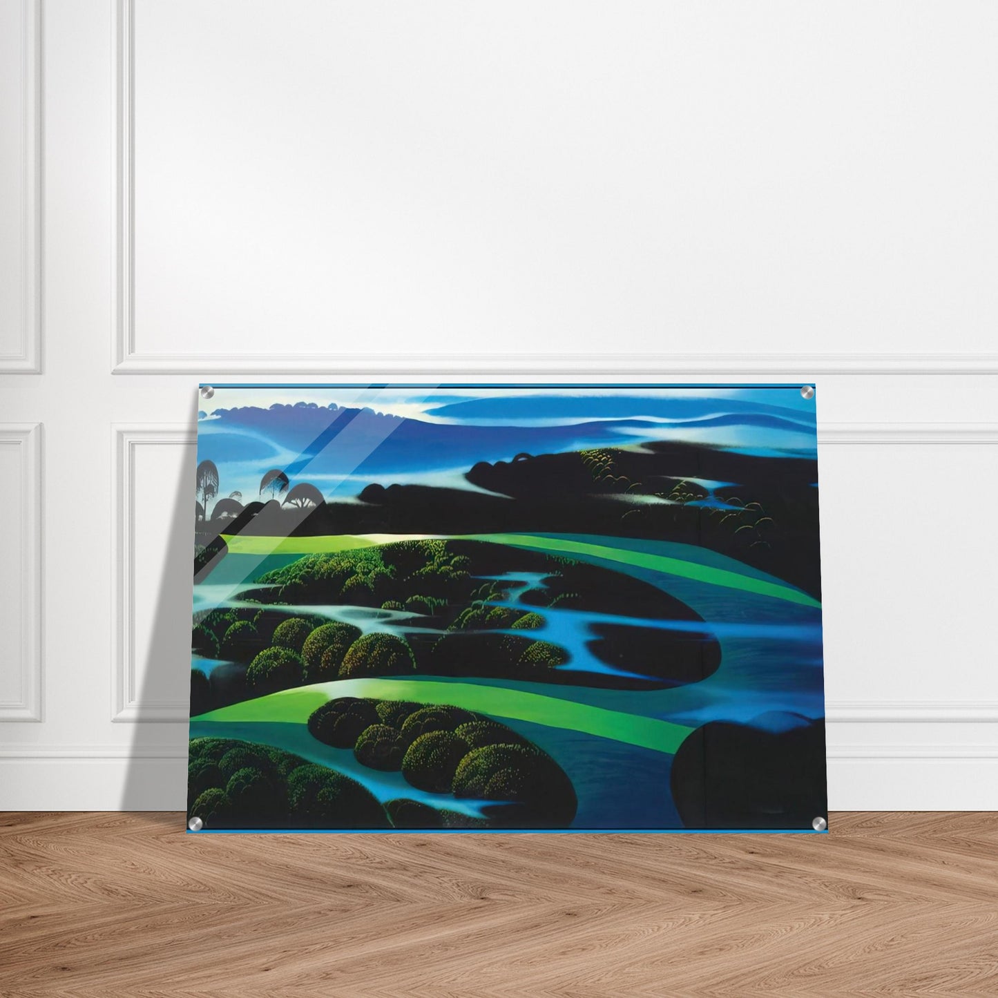 Summers Twilight - Eyvind Earle Acrylic Print - 70x100 cm / 28x40″ inches