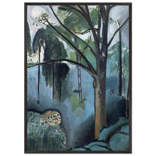 TRIVAUX POND 1917 - Henri Matisse 70x100 cm / 28x40 inches Framed Art Print – Black Wooden Frame