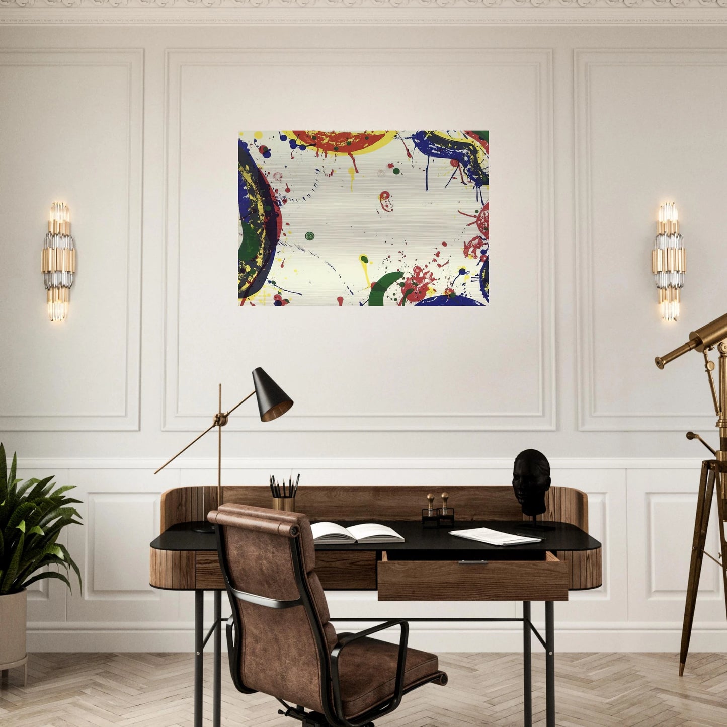 Sun Up - Sam Francis Brushed Aluminum Print - 70x100 cm / 28x40 inches | Sam Francis Aluminum Print | Sam Francis Prints