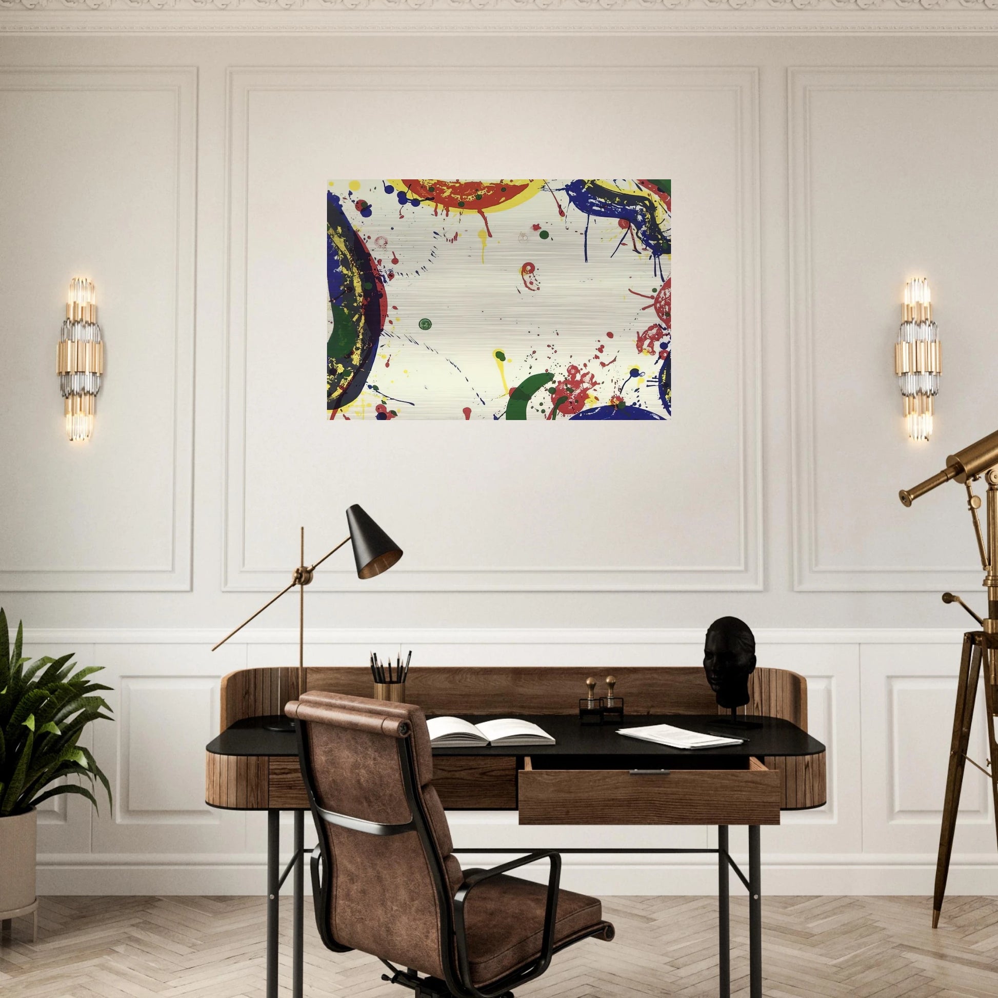 Sun Up - Sam Francis Brushed Aluminum Print - 70x100 cm / 28x40 inches | Sam Francis Aluminum Print | Sam Francis Prints