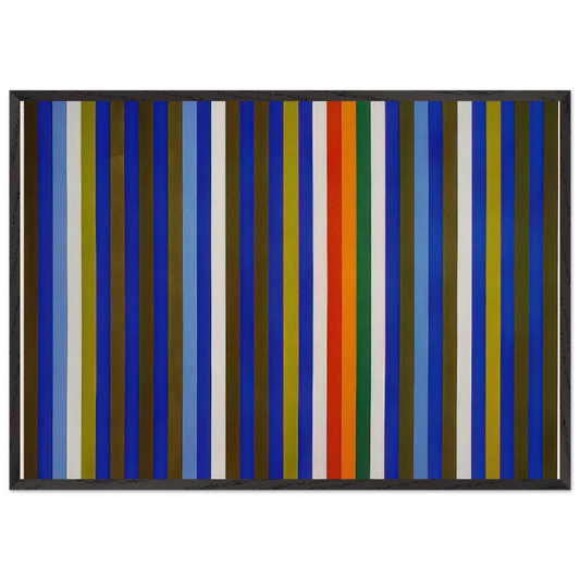 Citadel - 1962 - Gene Davis 70x100 cm / 28x40 inches Framed Art Print – Black Wooden Frame