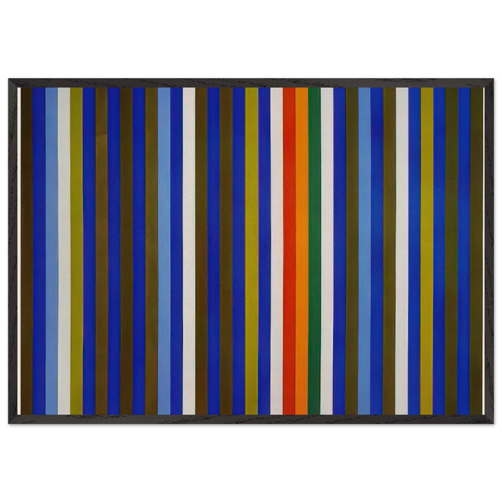 Citadel - 1962 - Gene Davis 70x100 cm / 28x40 inches Framed Art Print – Black Wooden Frame