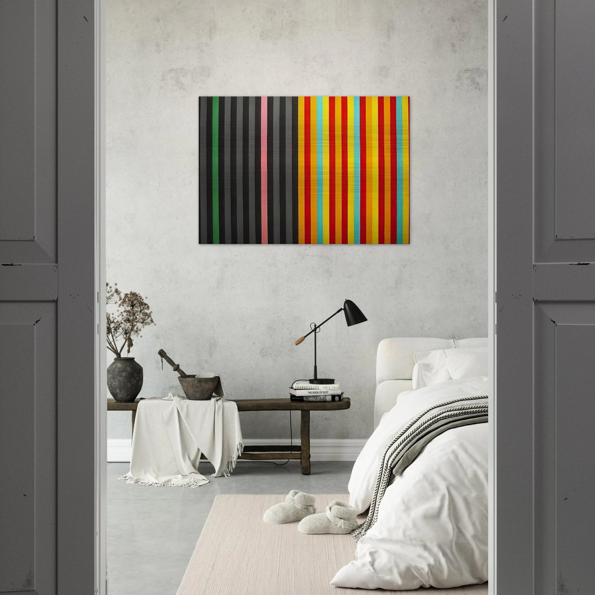 Hot Susan - 1965 - Gene Davis Brushed Aluminum Print - 70x100 cm / 28x40 inches | Gene Davis Aluminum Print | Gene Davis Prints