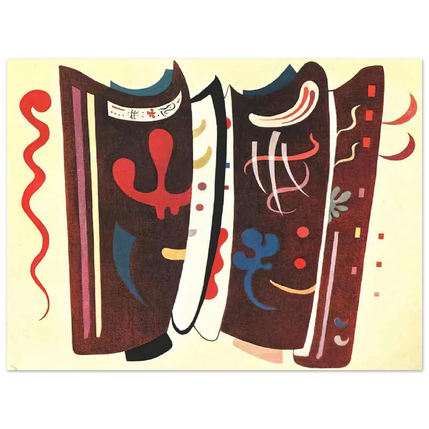 Wassily Kandinsky - BROWN WITH SUPPLEMENT 1935  75x100 cm / 30x40inches Fine Art Poster