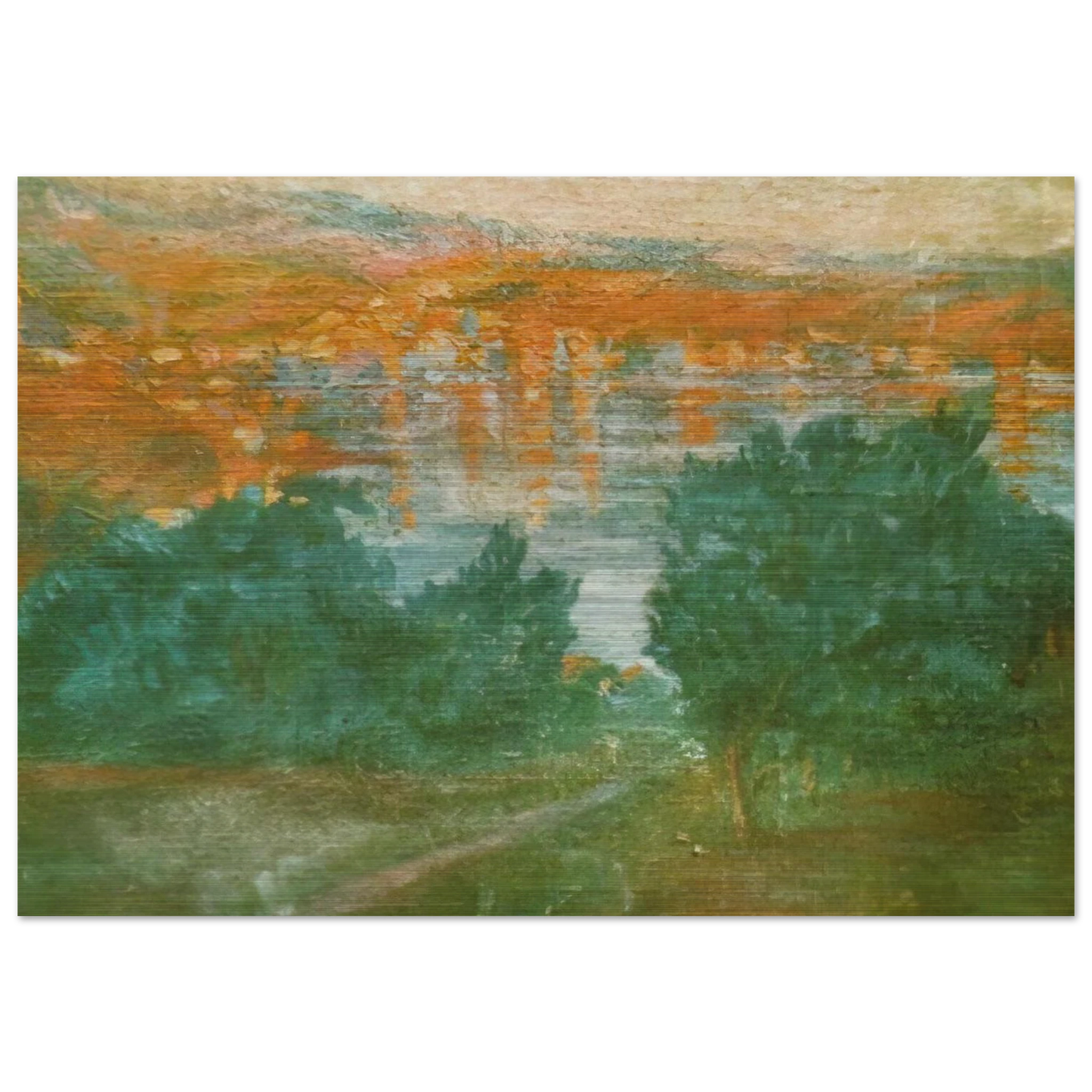 LANDSCAPE CADAQUES - Salvador Dali Brushed Aluminum Print - 70x100 cm / 28x40 inches | Salvador Dali Aluminum Print | Salvador Dali Prints