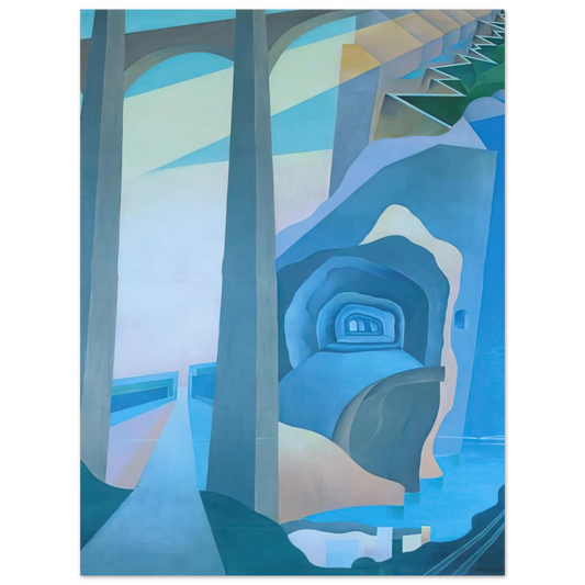 Benedetta Cappa - Synthesis of Overland Communications - 1933 - 1934 Palermo, Sicily, Italy  75x100 cm / 30x40inches Fine Art Poster