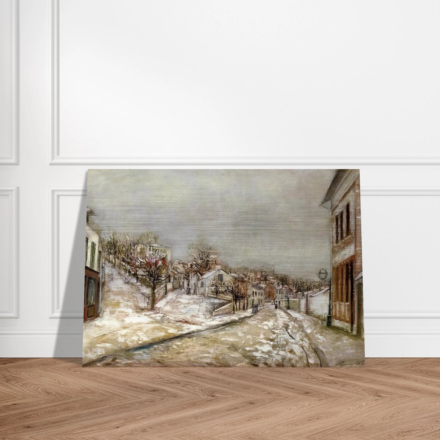 VIEW OF PONTOISE - Maurice Utrillo Brushed Aluminum Print - 70x100 cm / 28x40 inches | Maurice Utrillo Aluminum Print | Maurice Utrillo Prints