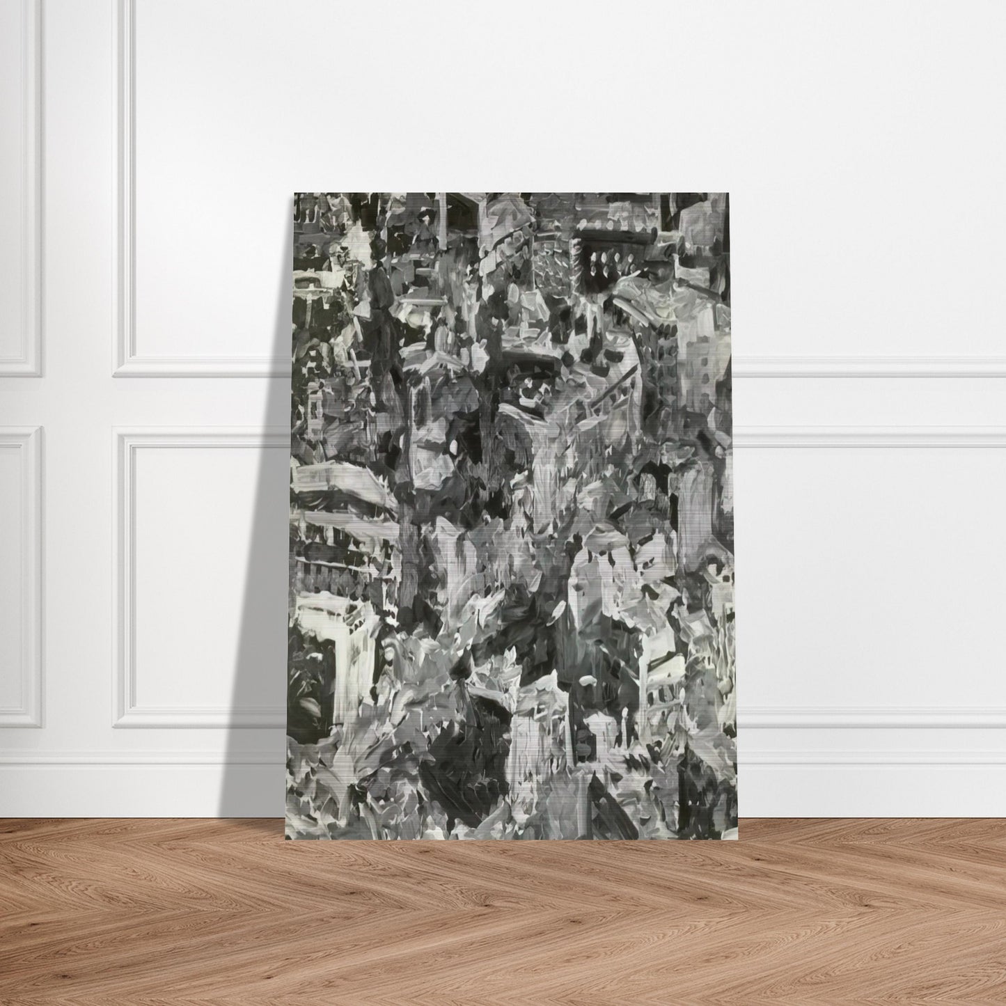 TOWNSCAPE PARIS 1968 - Gerhard Richter Brushed Aluminum Print - 70x100 cm / 28x40 inches | Gerhard Richter Aluminum Print | Gerhard Richter Prints