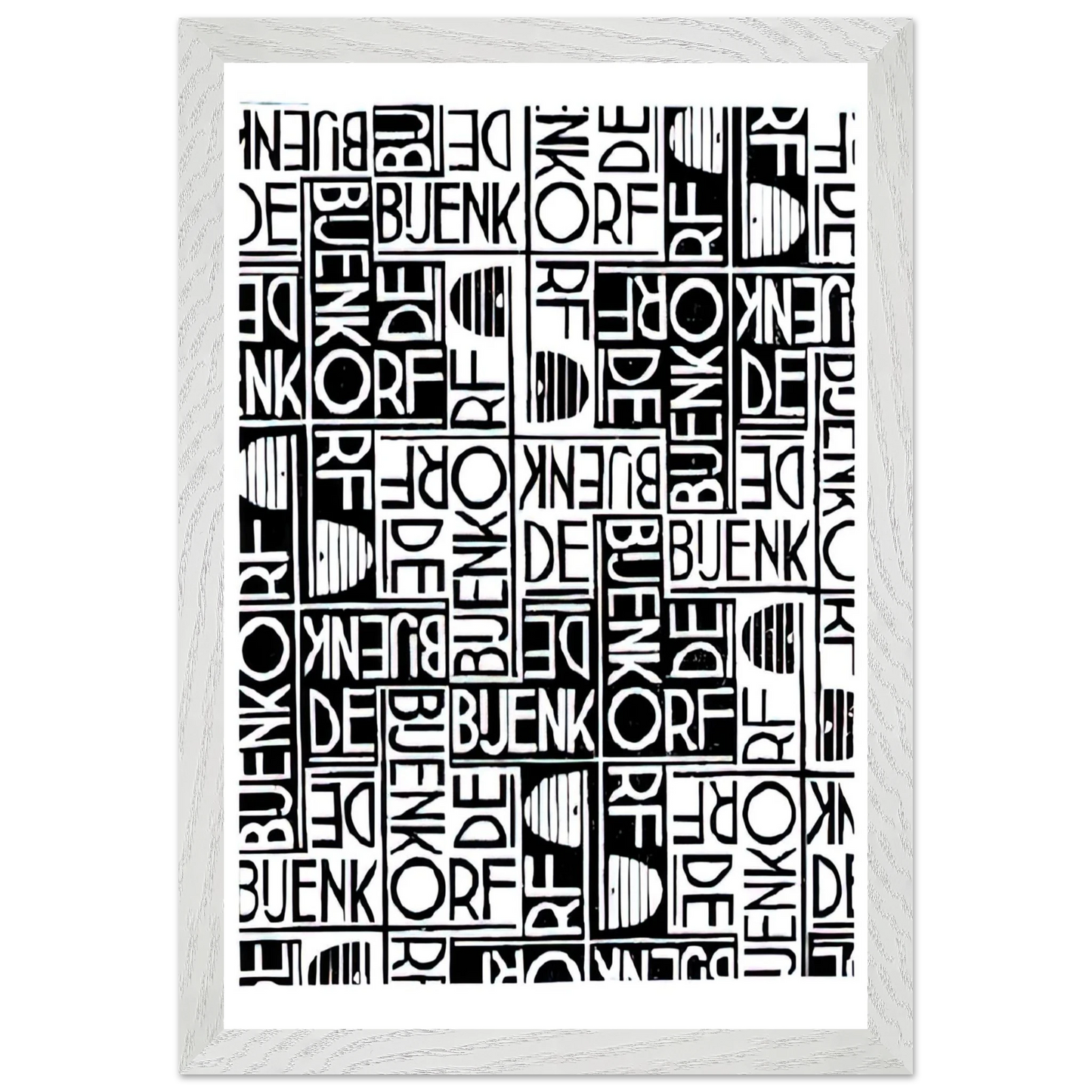 MC Escher - ESCHER (18) Wall Art - 30x40 cm / 12x16 inches - Premium Wooden Framed Poster With Fine Art Paper-canvas - White frame