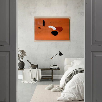 THE ORANGE PANEL 1936 - Alexander Calder Brushed Aluminum Print - 70x100 cm / 28x40 inches | Alexander Calder Aluminum Print | Alexander Calder Prints