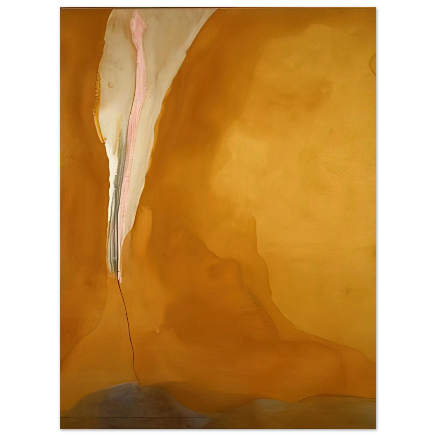 Helen Frankenthaler - Coral Wedge - 1972 Wall art - 20x25 cm / 8x10 inches - Premium Wooden Framed Poster With Fine Art Paper-canvas - White frame