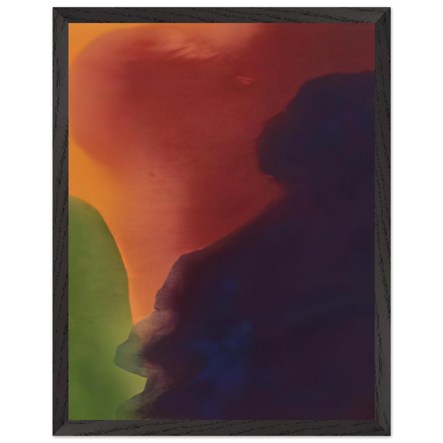 Helen Frankenthaler - Blue Atmosphere III - 1963 Wall art - 20x25 cm / 8x10 inches - Premium Wooden Framed Poster With Fine Art Paper-canvas - White frame