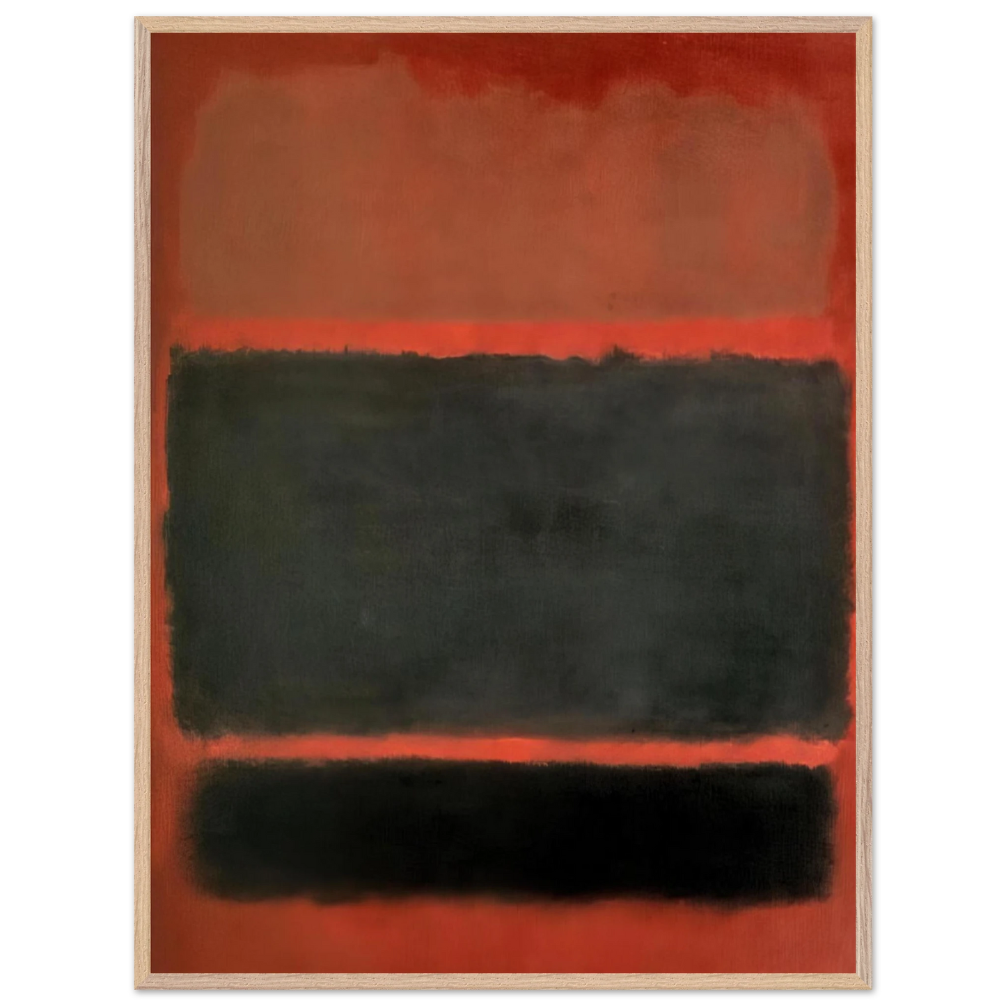 Mark Rothko - No.20 - 1957 Wall Art - 60x80 cm / 24x32 inches - Premium Wooden Framed Poster With Fine Art Paper - White frame