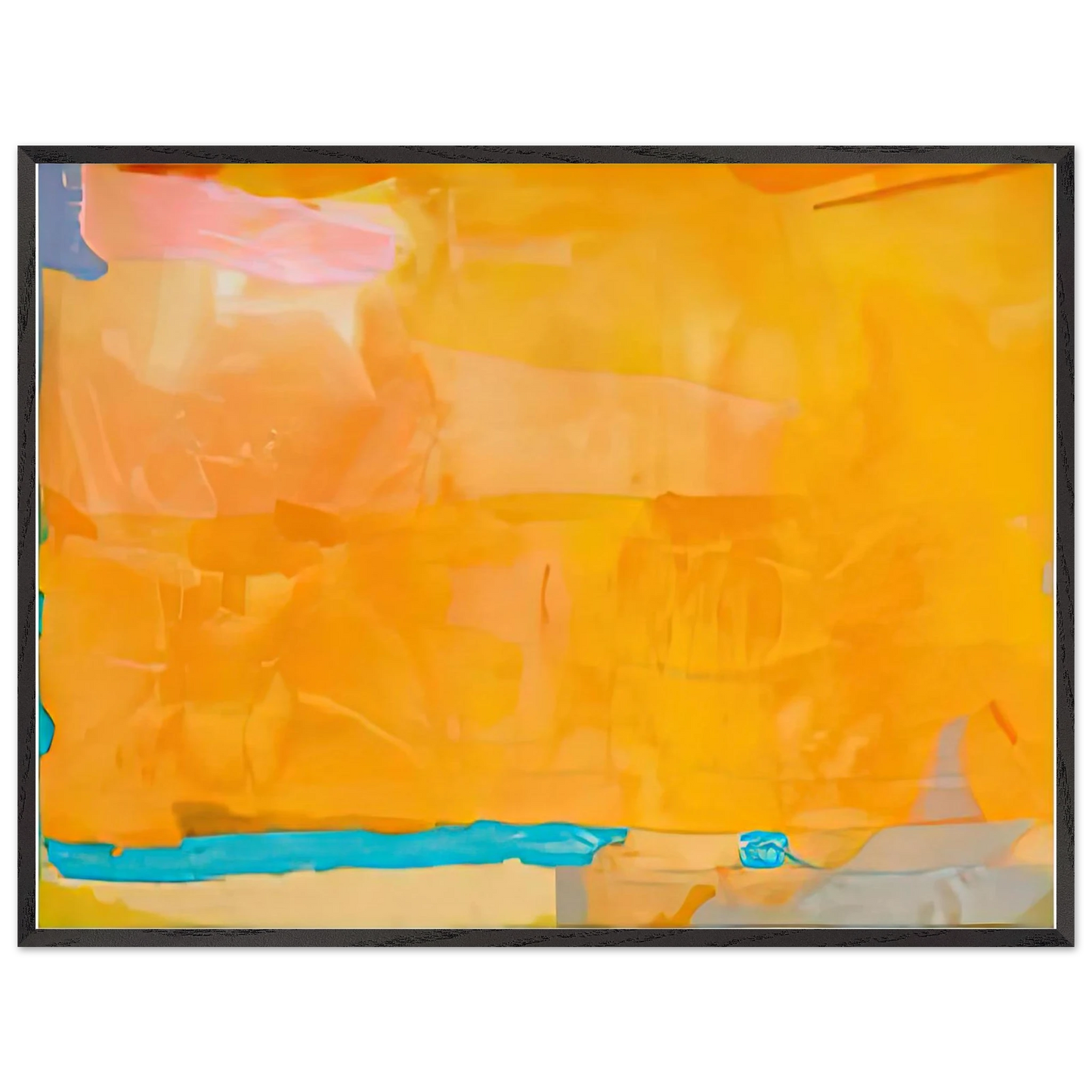 Helen Frankenthaler - Royal Fireworks, 1975- Wall Art - 30x40 cm / 12x16 inches - Premium Wooden Framed Poster With Fine Art Paper-canvas - Black frame