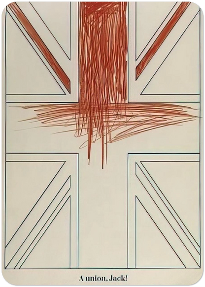 A union, Jack! Young Commonwealth Artists - 1962 By Billy Apple Pack of 10 Post Cards | Billy Apple Post Cards | A6 (10.5 x 14.8 cm) - 4.1 x 5.8 inches