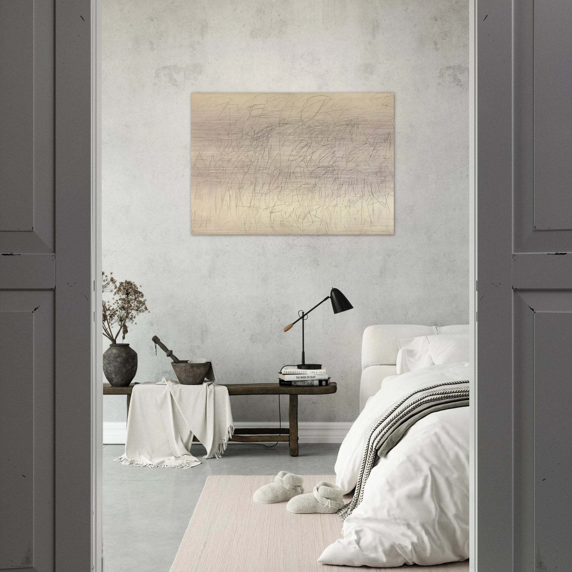 Academy - Cy Twombly Brushed Aluminum Print - 70x100 cm / 28x40 inches | Cy Twombly Aluminum Print | Cy Twombly Prints