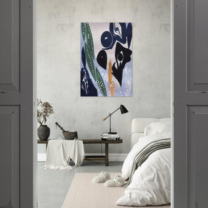 Hellblau im Licht - 1965 - Ernst Wilhelm Nay Brushed Aluminum Print - 70x100 cm / 28x40 inches | Ernst Wilhelm Nay Aluminum Print | Ernst Wilhelm Nay Prints