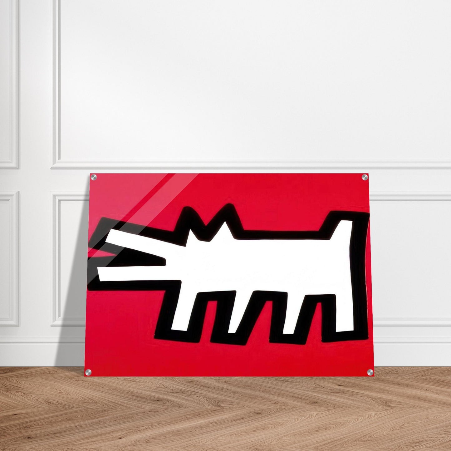 BARKING DOG 1990 - Keith Haring Acrylic Print - 70x100 cm / 28x40″ inches | Keith Haring Art For Sale