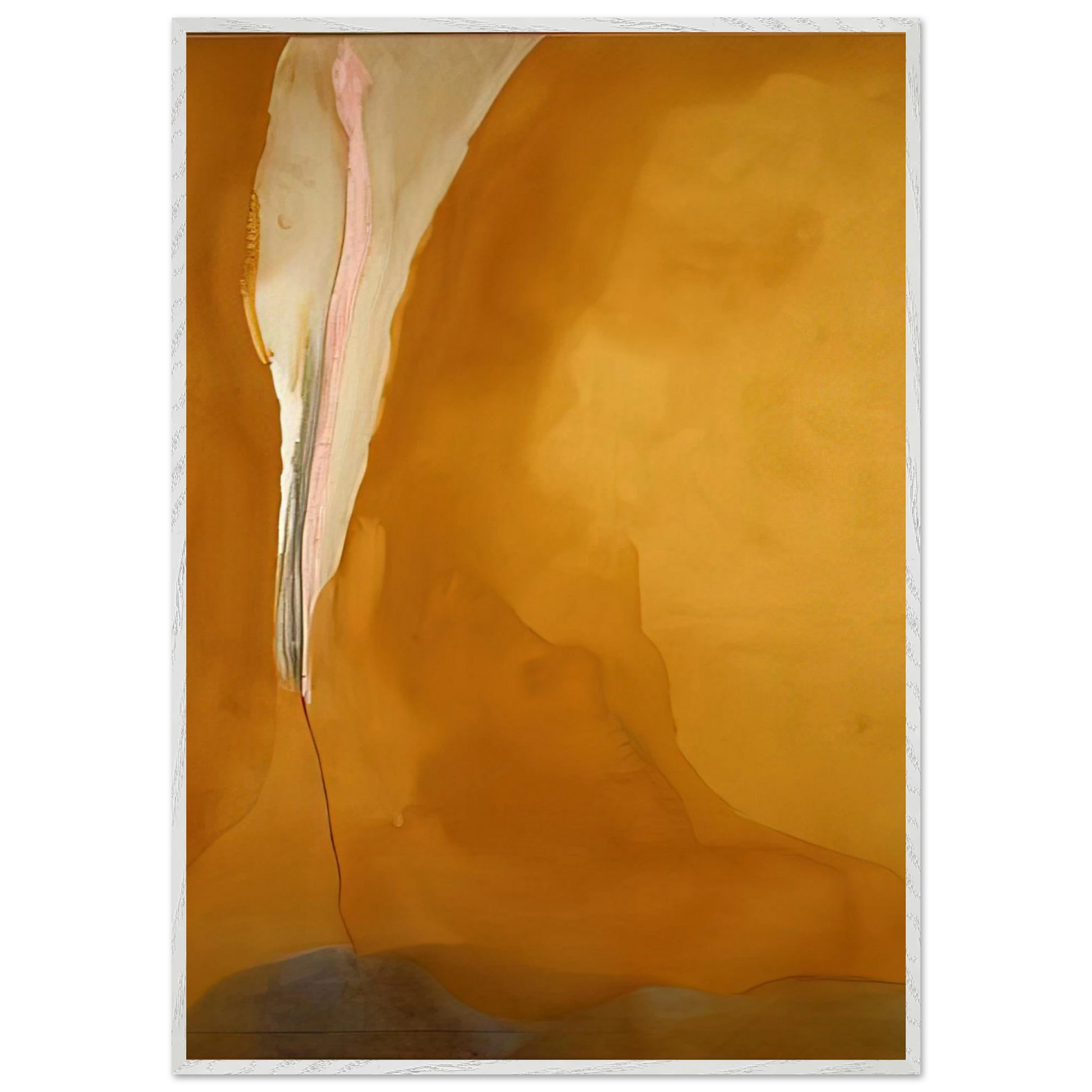 Helen Frankenthaler - Coral Wedge - 1972 Wall art - 70x100 cm / 28x40 inches - Premium Wooden Framed Poster With Fine Art Paper-canvas - White frame