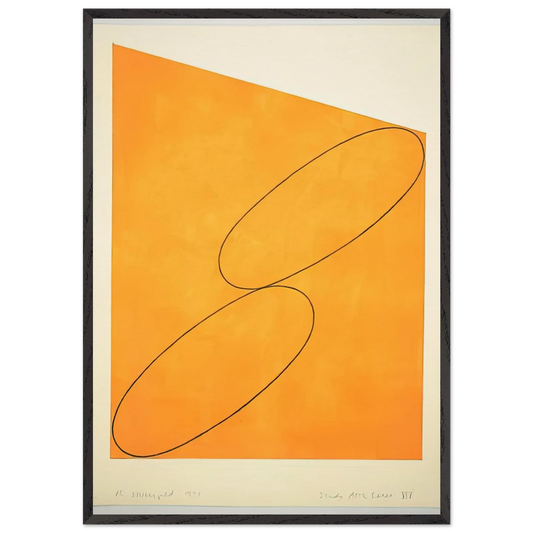 TUDY ATTIC SERIES XIV 1991 - Robert Mangold 70x100 cm / 28x40 inches Framed Art Print – Black Wooden Frame