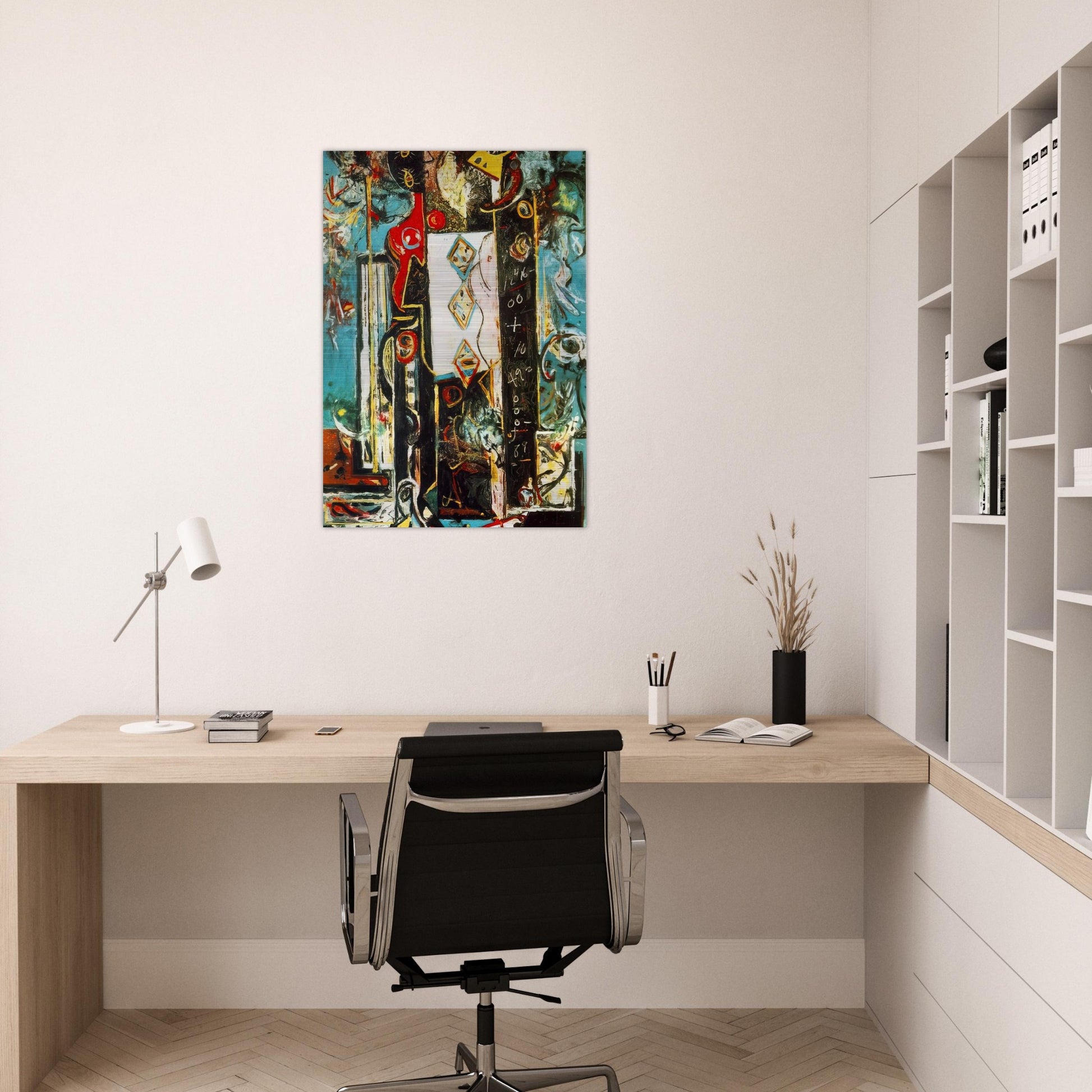MALE AND FEMALE - Jackson Pollock Brushed Aluminum Print - 70x100 cm / 28x40 inches | Jackson Pollock Aluminum Print | Jackson Pollock Prints