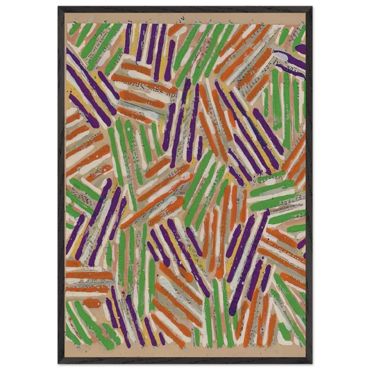 UNTITLED ULAE S13 - Jasper Johns 70x100 cm / 28x40 inches Framed Art Print – Black Wooden Frame