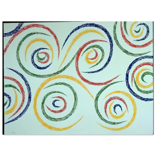 Piero Dorazio - Cercles du Matin - 1992  75x100 cm / 30x40inches Fine Art Poster