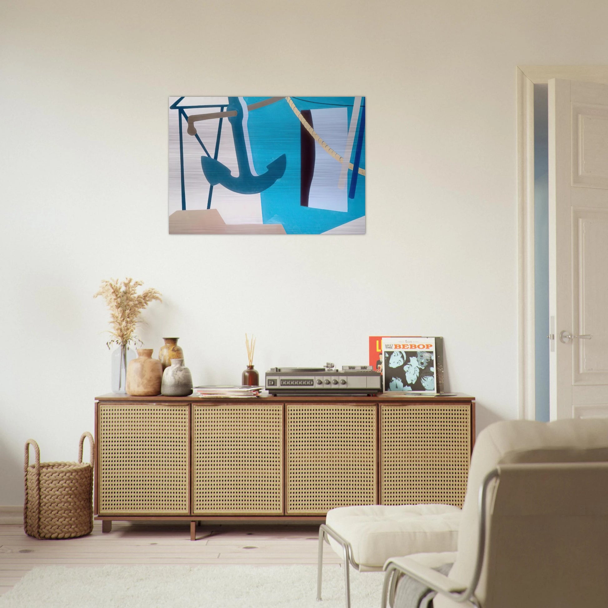 Nassau #5 - 1967 - Ralston Crawford Brushed Aluminum Print - 70x100 cm / 28x40 inches | Ralston Crawford Aluminum Print | Ralston Crawford Prints