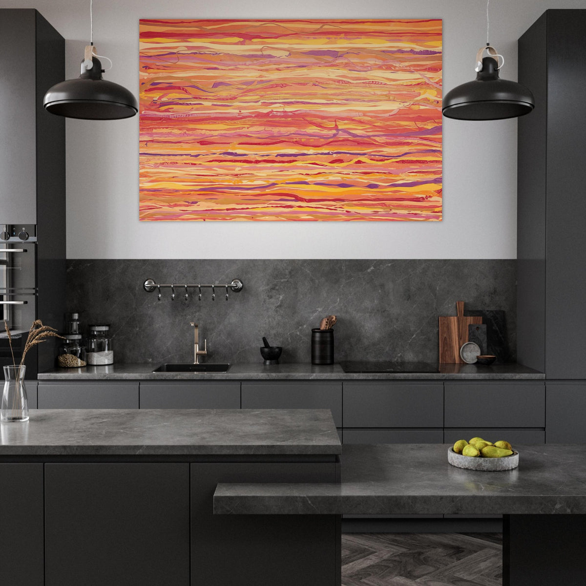 All Over Pour Painting - 1969 - Ronnie Landfield Art Prints - 100x150 cm / 40x60″ inches | Ronnie Landfield Poster | Ronnie Landfield Prints