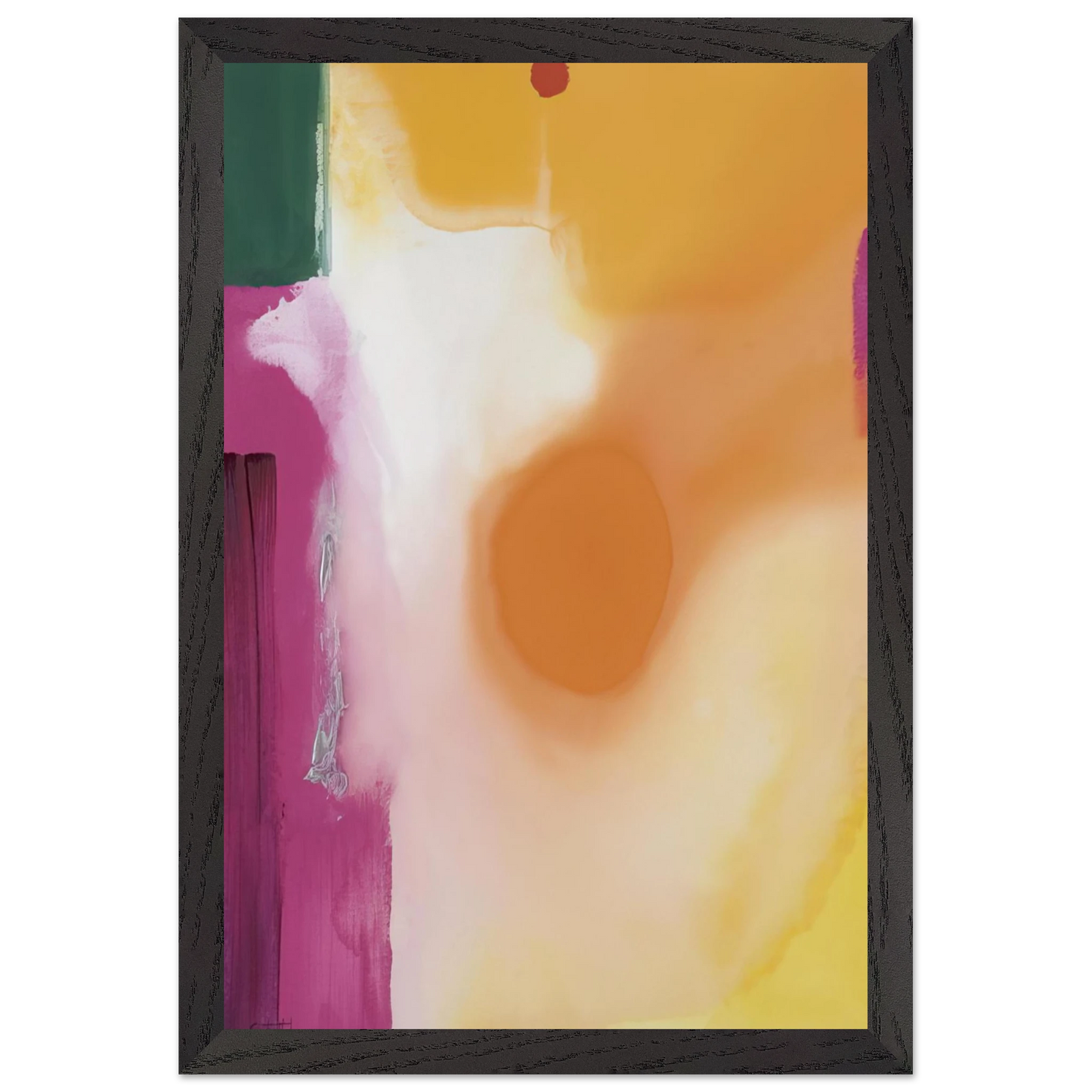 Helen Frankenthaler - Bullseye - 1989 Wall art - 45x60 cm / 18x24 inches - Premium Wooden Framed Poster With Fine Art Paper-canvas - White frame