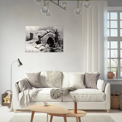 The Bridge - Vincent van Gogh Brushed Aluminum Print - 70x100 cm / 28x40 inches | Vincent van Gogh Aluminum Print | Vincent van Gogh Prints