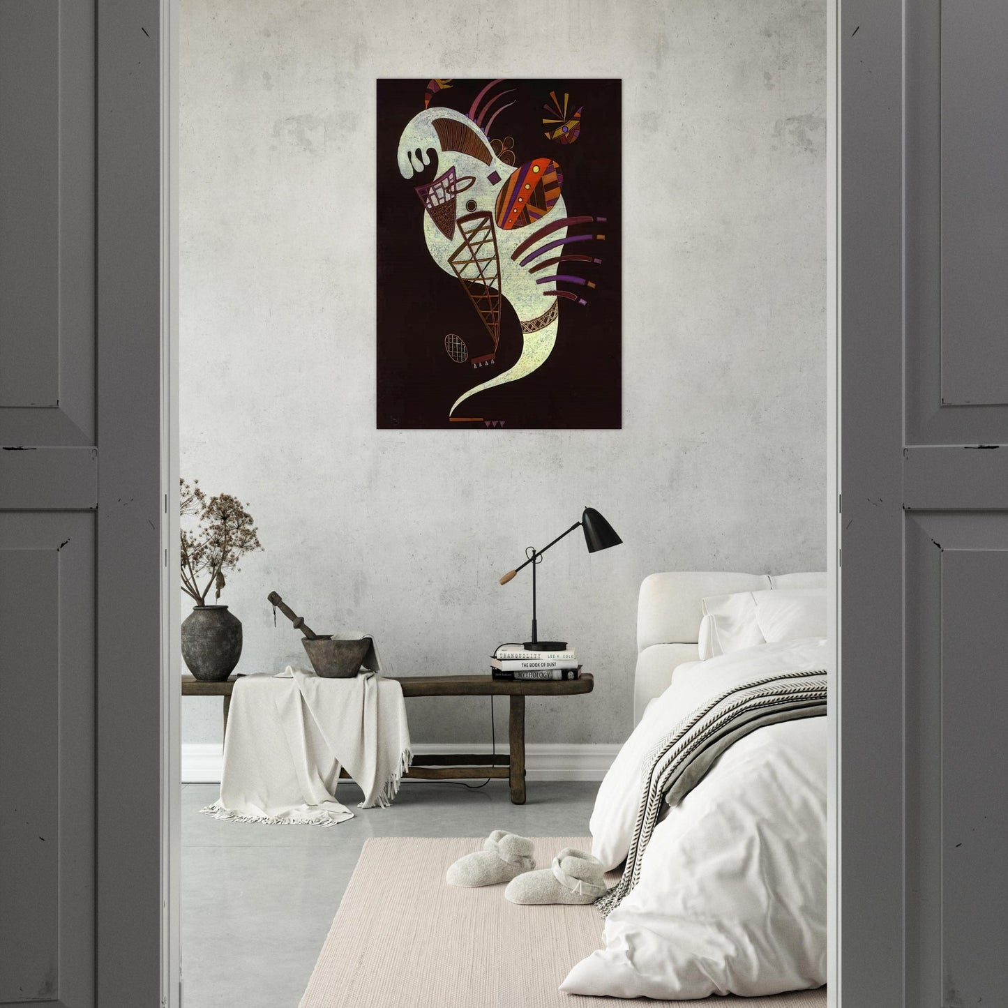 WHITE FIGURE 1943 - Wassily Kandinsky Brushed Aluminum Print - 70x100 cm / 28x40 inches | Wassily Kandinsky Aluminum Print | Wassily Kandinsky Prints