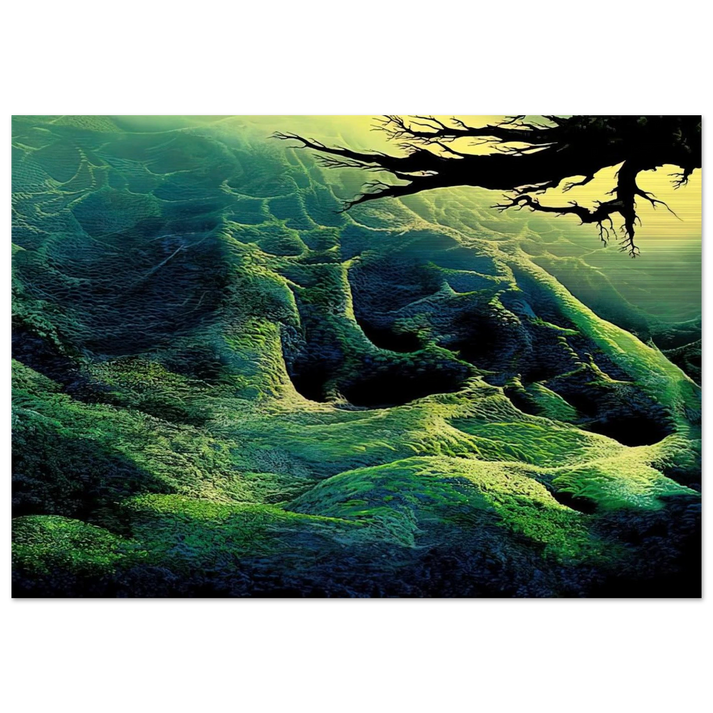 My Soul - Eyvind Earle Brushed Aluminum Print - 70x100 cm / 28x40 inches | Eyvind Earle Aluminum Print | Eyvind Earle Prints