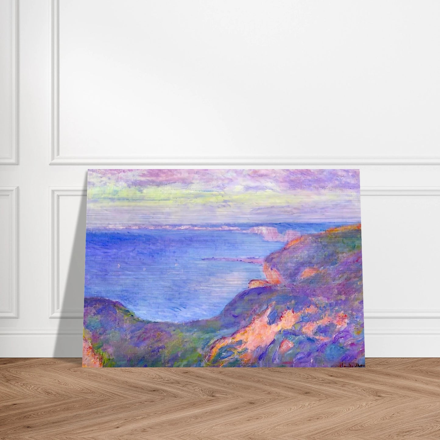 Cliff near Dieppe 2 - claude monet Brushed Aluminum Print - 70x100 cm / 28x40 inches | claude monet Aluminum Print | claude monet Prints