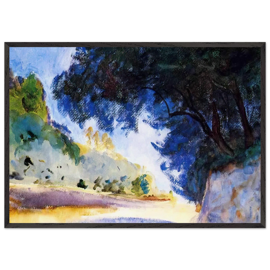 Landscape Olive Trees Corfu - John Singer Sargent 70x100 cm / 28x40 inches Framed Art Print – Black Wooden Frame