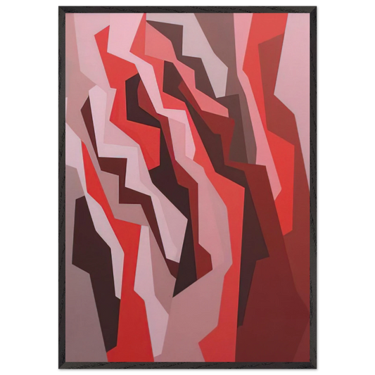 Orange Red Umber - 1958 - Karl Benjamin 70x100 cm / 28x40 inches Framed Art Print – Black Wooden Frame