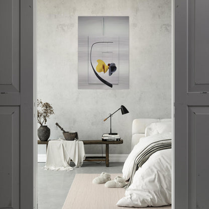 WHITE PANEL 1936 - Alexander Calder Brushed Aluminum Print - 70x100 cm / 28x40 inches | Alexander Calder Aluminum Print | Alexander Calder Prints